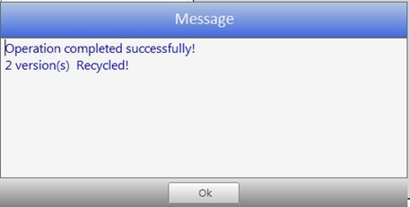 version deleted from library